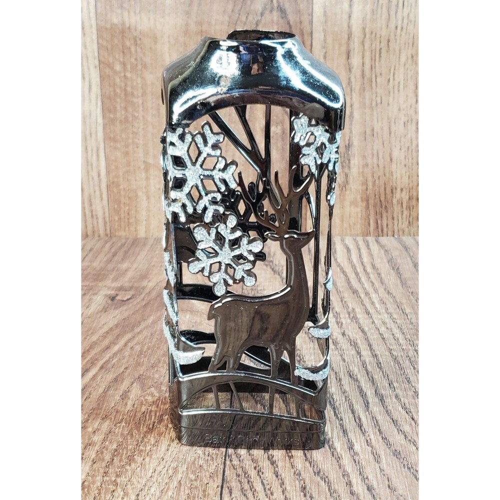 Bath & Body Works Hand Soap Sleeve Cover Deer in Woods with Sparkles Snowflakes